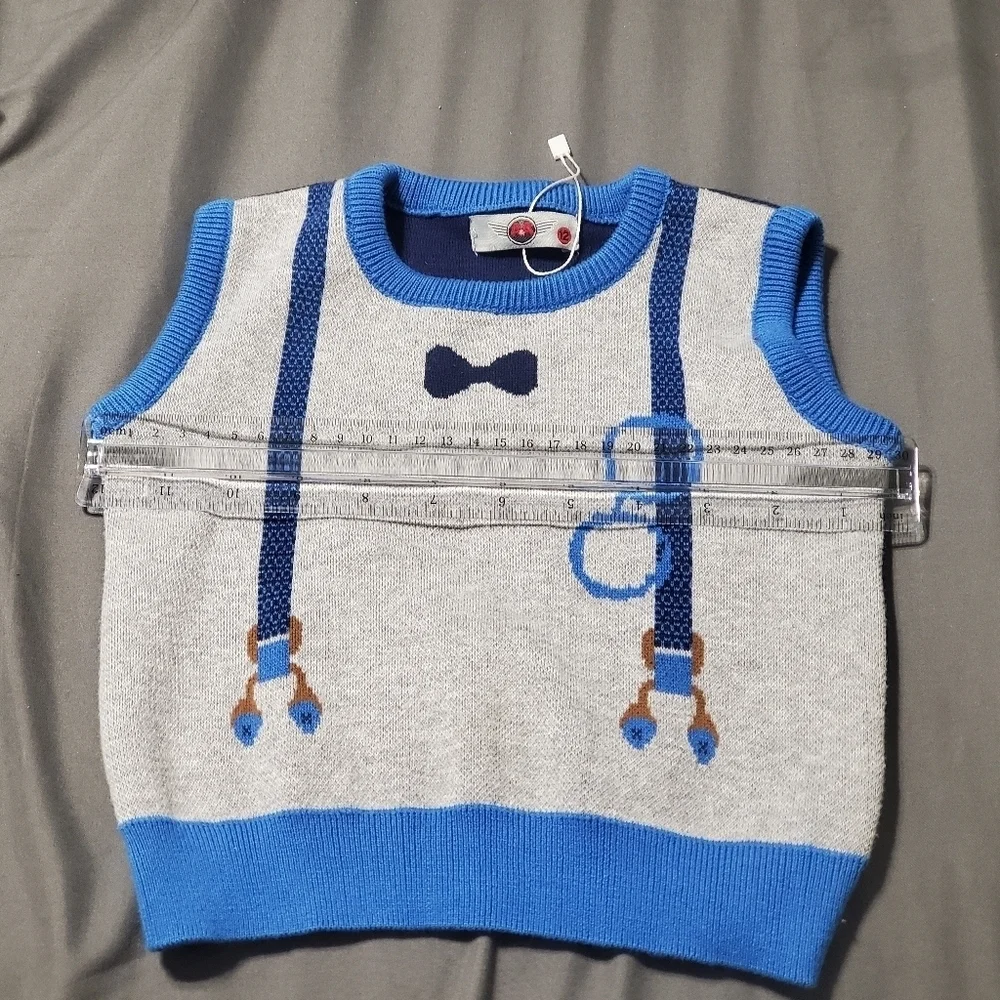 Warm sleevless‎ gilet children's sweater  vest for boys